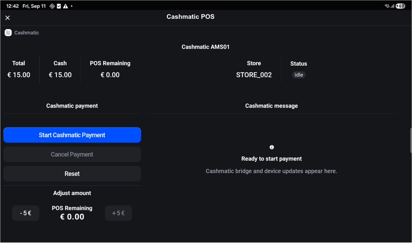 La funzione Cashmatic nel punto vendita